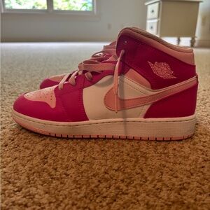 Jordan Pink and White Sneakers